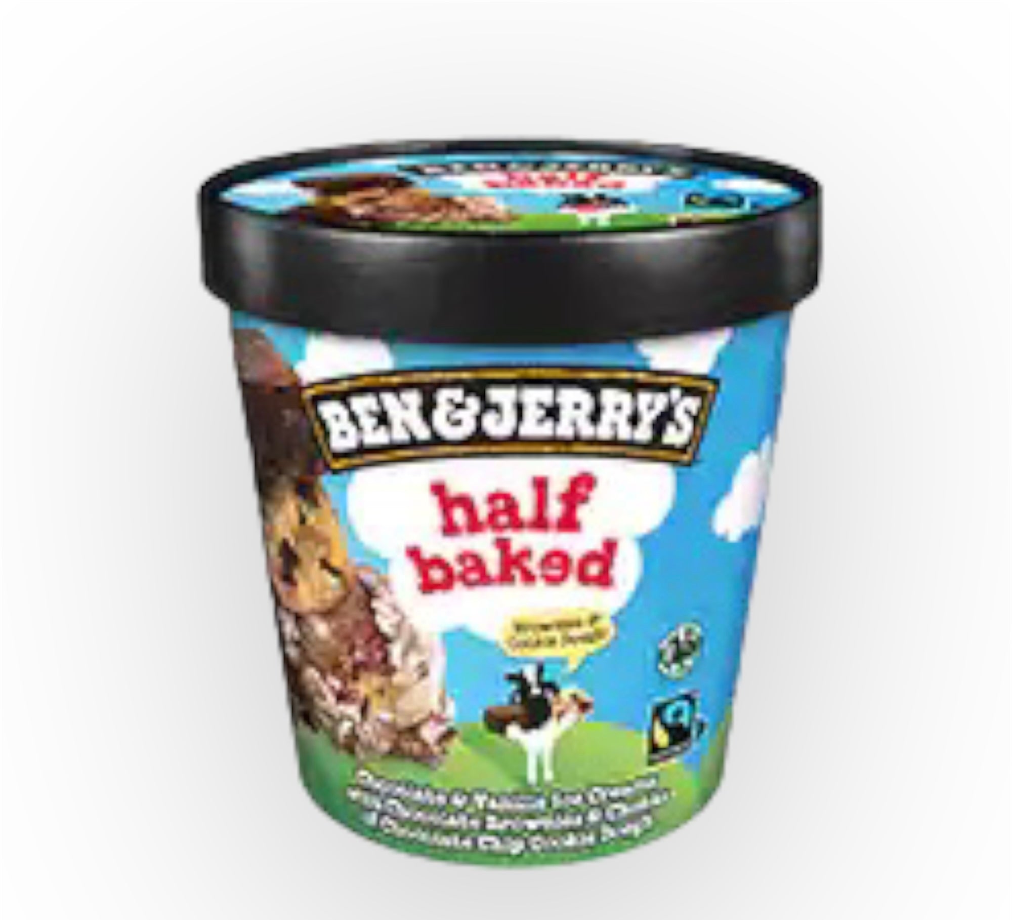 Ben &amp; Jerry's Half Baked Brownies &amp; Cookie Dough Ice Cream 465ml