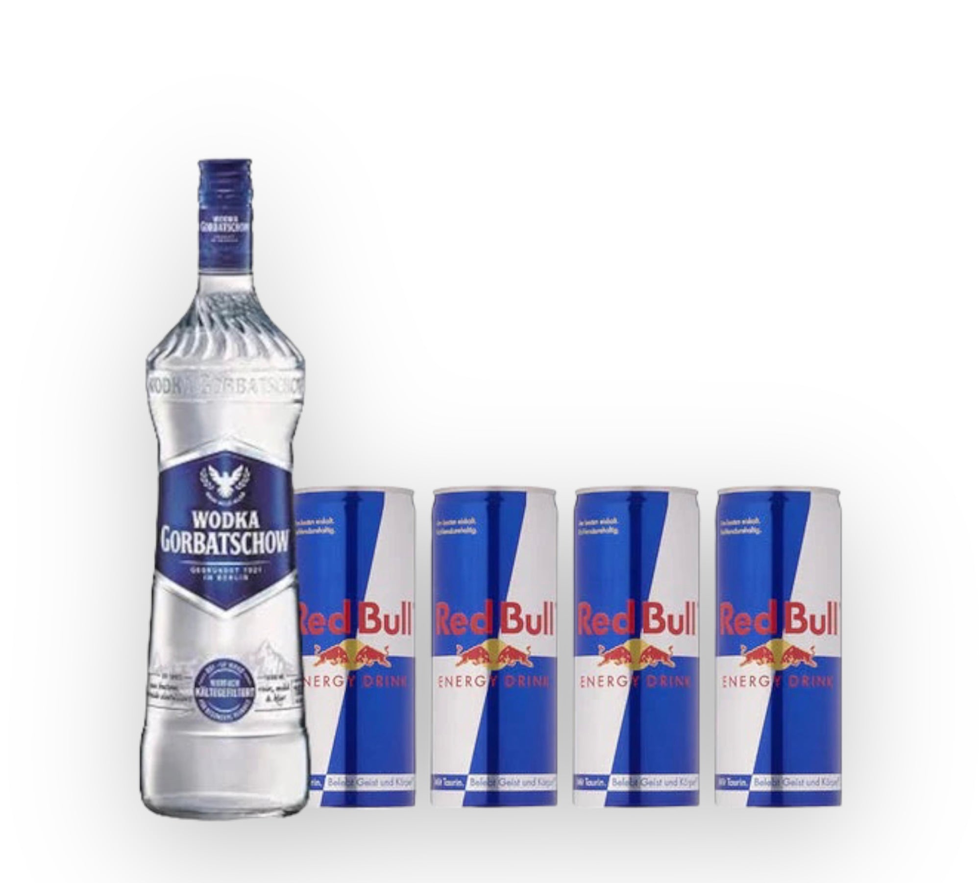 Wodka Gorbatschow 0,7l + 4x Red Bull